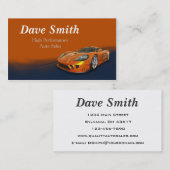 Krachtige autoverkoop en -service visitekaartje (Voorkant / Achterkant)