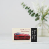 Krachtige autowrak visitekaartje (Staand voorkant)