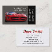 Krachtige autowrak visitekaartje (Voorkant / Achterkant)