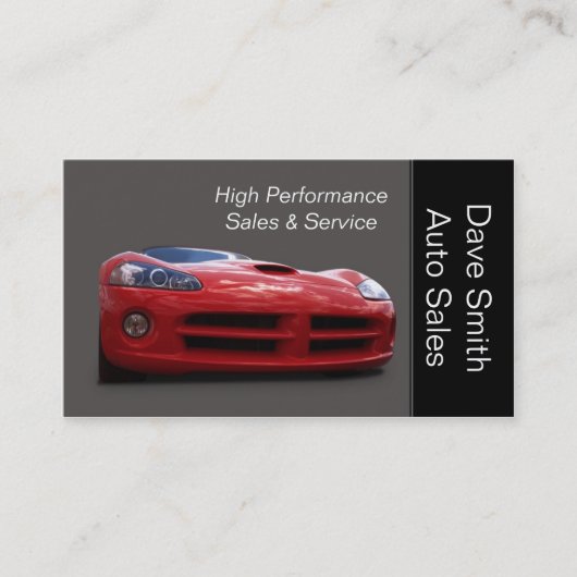 Krachtige autowrak visitekaartje (Voorkant)