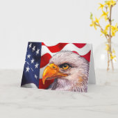 Krachtige Bald Eagle-feestkaart Kaart (Gele Bloem)