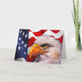 Krachtige Bald Eagle-feestkaart Kaart