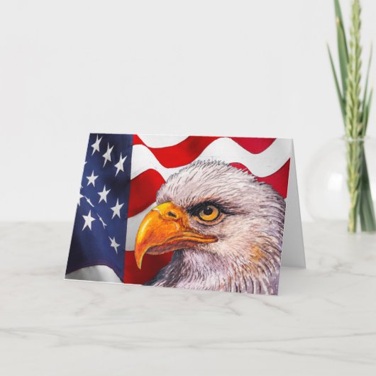 Krachtige Bald Eagle-feestkaart Kaart (Voorkant)