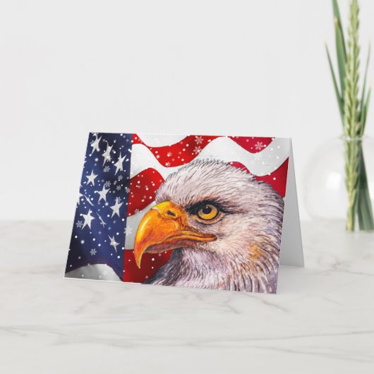 Krachtige Bald Eagle-feestkaart Kaart (Voorkant)