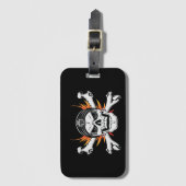 Krachtige beenderen met ontvlammende vleugels bagagelabel (Voorkant (verticaal))