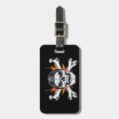 Krachtige beenderen met ontvlammende vleugels bagagelabel (Voorkant verticaal)