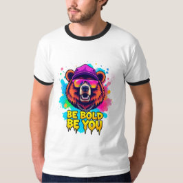 Krachtige Beer Illustratie met Inspirerende Slogan T-shirt