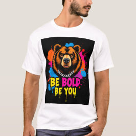 Krachtige Beer Illustratie met Inspirerende Slogan T-shirt
