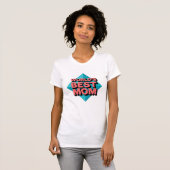 Krachtige Beste Moeder Blok Typografie T-shirt (Voorkant volledig)