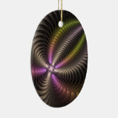 Krachtige beweging kleurrijke Abstracte fractale k Keramisch Ornament (Rechts)
