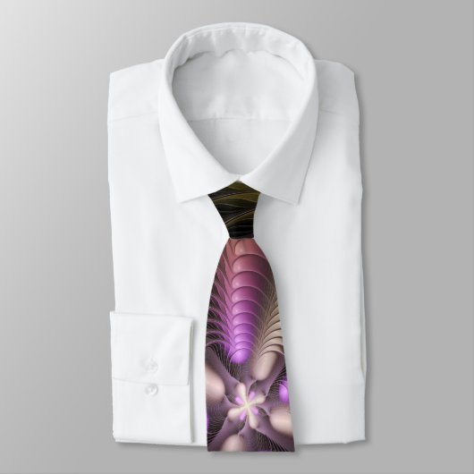 Krachtige beweging kleurrijke Abstracte fractale k Stropdas (Gebonden)