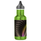 Krachtige beweging kleurrijke Abstracte fractale k Waterfles (Links)