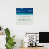 Krachtige Beyond Belief: Beach Fitness Motivation Poster (Thuiskantoor)