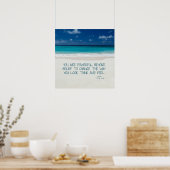 Krachtige Beyond Belief: Beach Fitness Motivation Poster (Keuken)