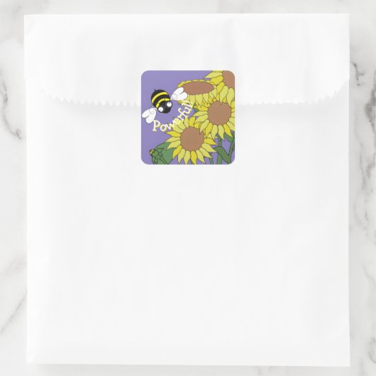 Krachtige Bij Sticker (Tas)