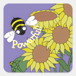 Krachtige Bij Sticker