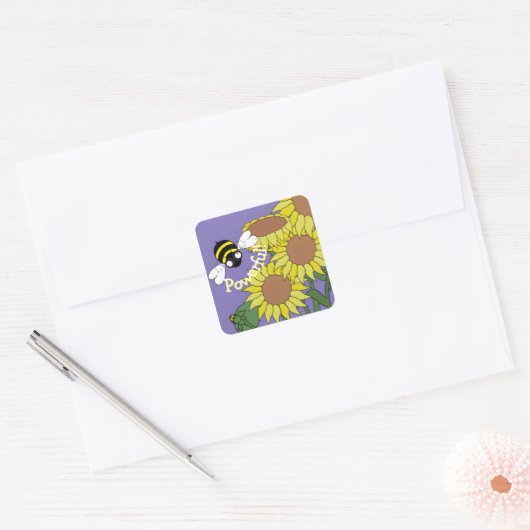Krachtige Bij Sticker (Envelop)