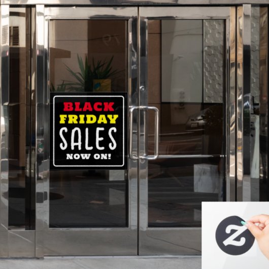 Krachtige Black Friday-uitverkopen Raamsticker (Kantoordeur)