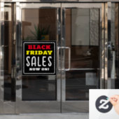 Krachtige Black Friday-verkopen Raamsticker (Kantoordeur)
