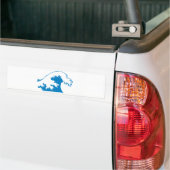 Krachtige blauwe golf bumpersticker (Op Truck)
