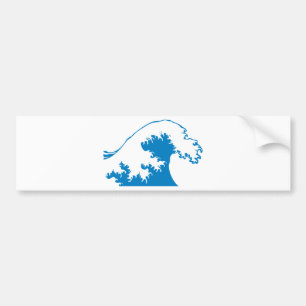 Krachtige blauwe golf bumpersticker
