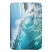 Krachtige Blauwe Oceaangolf Badmat (Voorkant Verticaal)