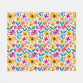 Krachtige bloei  fleece deken (Voorkant (Horizontaal))