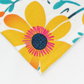 Krachtige bloei  fleece deken (Hoek)