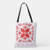 Krachtige botanische quote jumbo tas (Achterkant)