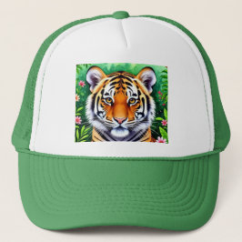 Krachtige botanische tijgerwelp  trucker pet