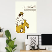 "Krachtige capricorn" Cute & Cool Zodiac Art Poster (Thuiskantoor)