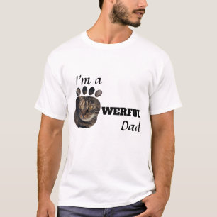 Krachtige Cat / Dog Mom tekstpoten toevoegen foto T-shirt