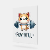 Krachtige Cat Lifting Gewichten, Schattigee Gym Ka Acryl Bord (Hoek)