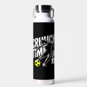 Krachtige Crunch Time Kat Voetbal Waterfles (Voorkant)