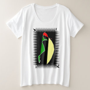 Krachtige Culturele Grafische Vormgeving Grote Maat T-shirt
