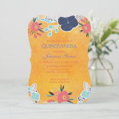 KRACHTIGE DAG VAN DE DOOD VAN DE QUINCEAÑERA-INVIT KAART (Staand voorkant)