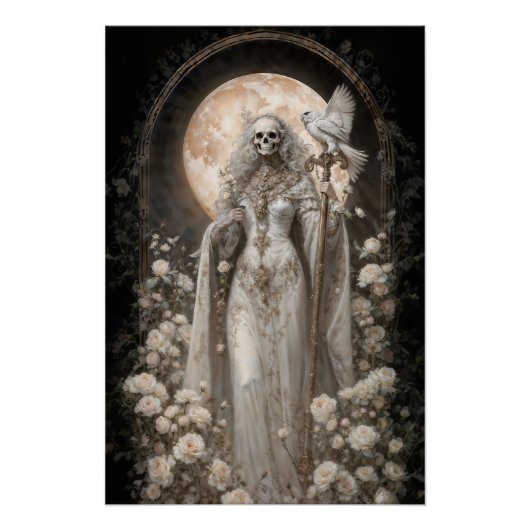 Krachtige Dame Santa Muerte Perfect Poster (Voorkant)