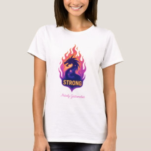 Krachtige Drakenvuur — Sterk Motiverend Ontwerp T-shirt