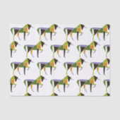 Krachtige Eenhoorn Modern Abstract Paardendier Tissuepapier (Voorkant)