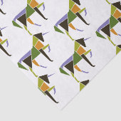 Krachtige Eenhoorn Modern Abstract Paardendier Tissuepapier (Detail)