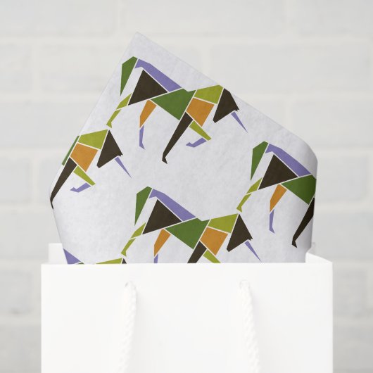 Krachtige Eenhoorn Modern Abstract Paardendier Tissuepapier (Cadeauzakje)