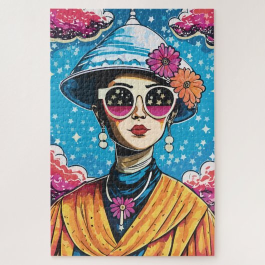 Krachtige elegante vrouw legpuzzel (Verticaal)