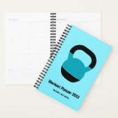 Krachtige Elektrisch-Blauwe Zwarte Kettlebell Mott Planner (Display)