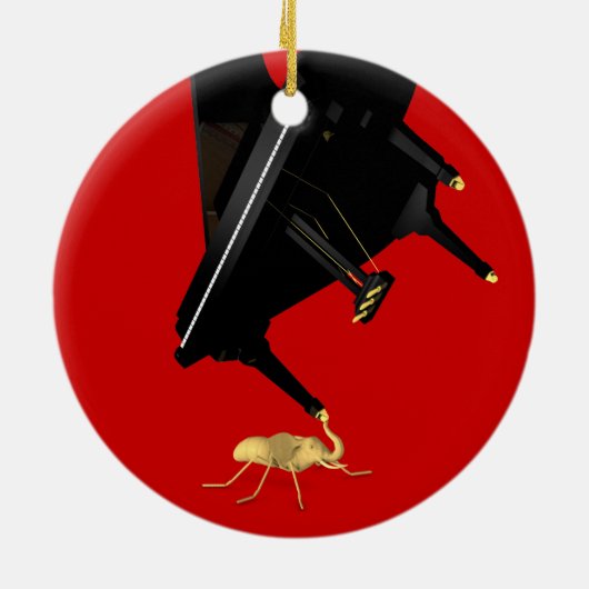 Krachtige Eleph-Ant Keramisch Ornament (Achterkant)