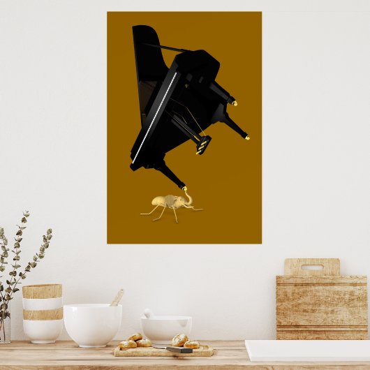 Krachtige elph-Ant Poster (Keuken)