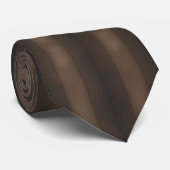 Krachtige espresso en chocoladebruine brede streep stropdas (Opgerold)