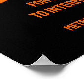 Krachtige Fel Oranje Foto van Persoonlijke Trainer Poster (Hoek)