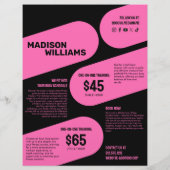 Krachtige Felroze Kleuren Foto van Persoonlijke Tr Flyer (Achterkant)