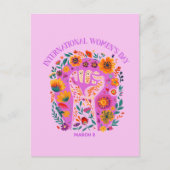 Krachtige Fist Internationale Vrouwendag Briefkaart (Voorkant)