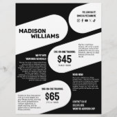 Krachtige foto van personal trainer flyer (Achterkant)